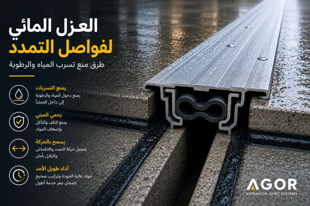العزل المائي لفواصل التمدد لمنع تسرب المياه والرطوبة