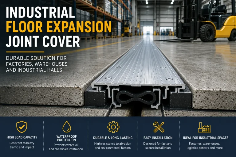 Industrial floor expansion joint cover for factories warehouses and industrial halls